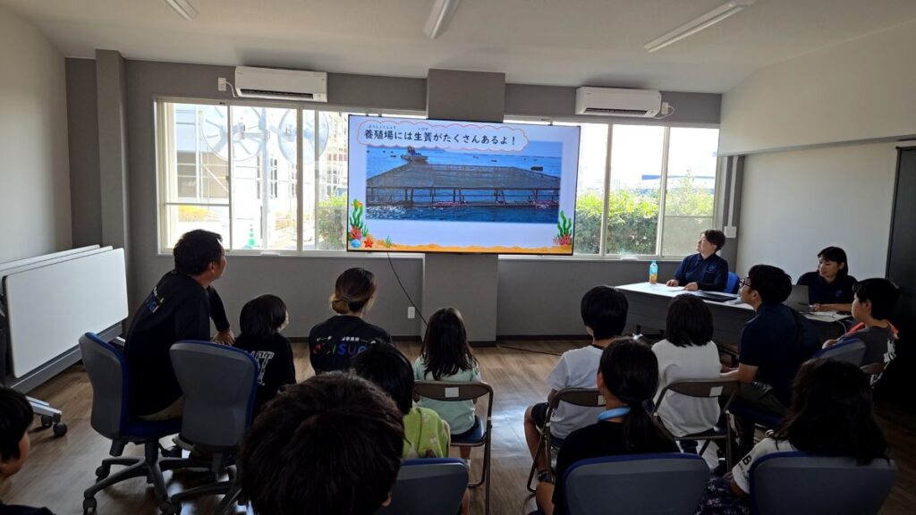 放課後等デイサービスの子どもたちが黒瀬水産を見学に来てくれました。